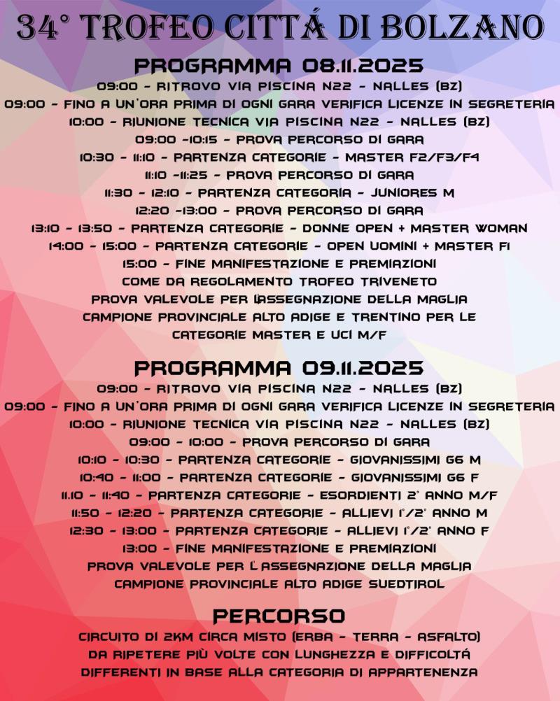 Trofeo Città di Bolzano 8-9 Novembre